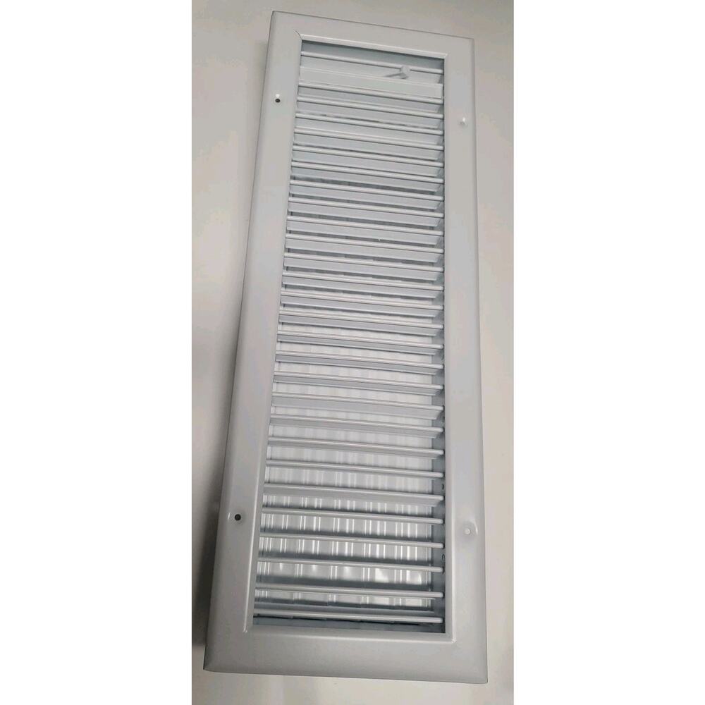 Everbilt 20x6 Ceiling Wall Register Smoothglide Damper E210V White Vent NEW - Picture 2 of 4